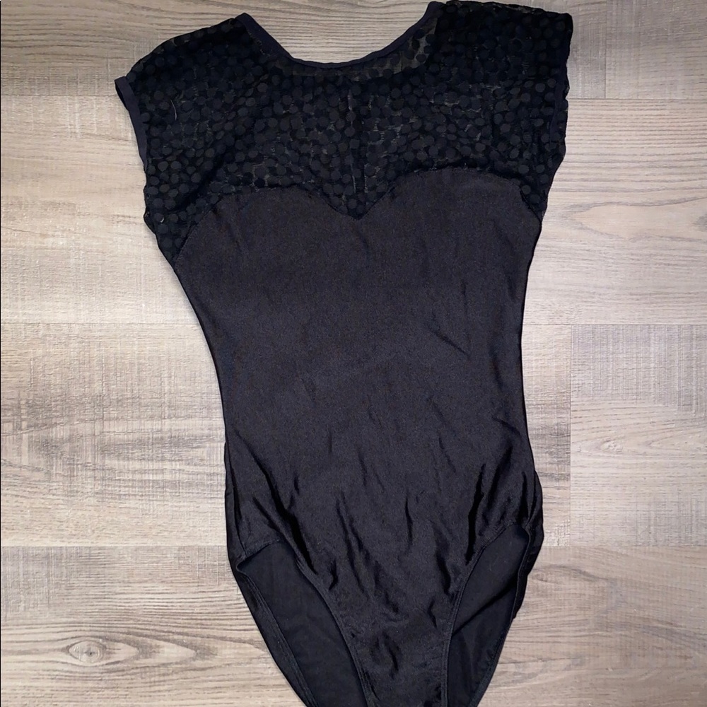 American Apparel Polka Dot Mesh Bodysuit